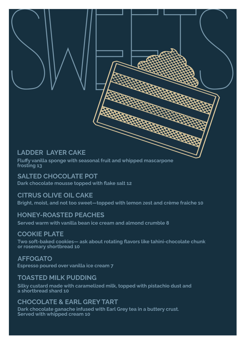 Dessert Menu