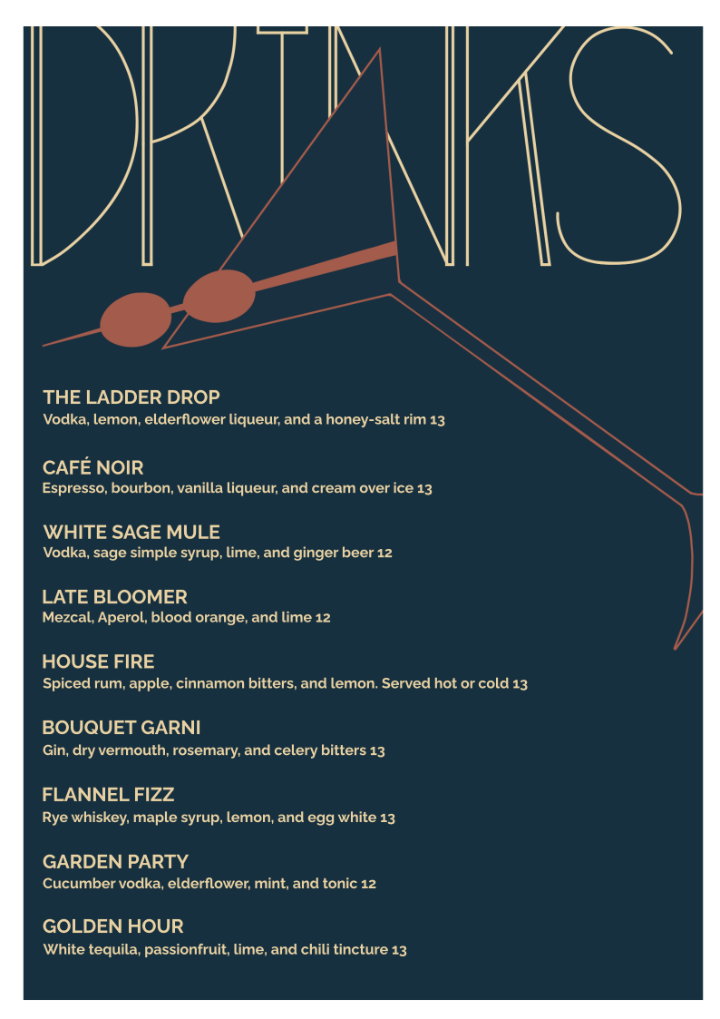 Drinks Menu